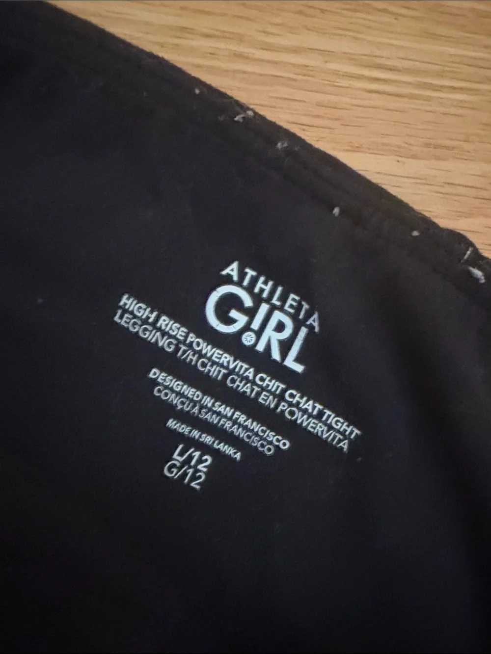Athleta Girls Black Leggings